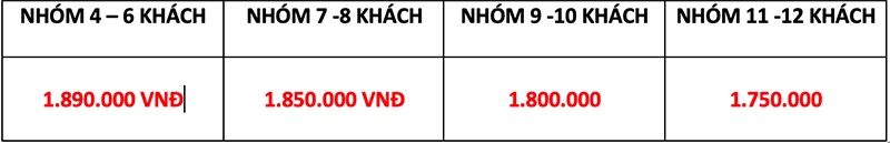 G&iacute;a  tour trekking  C&aacute;t B&agrave; 2N1Đ